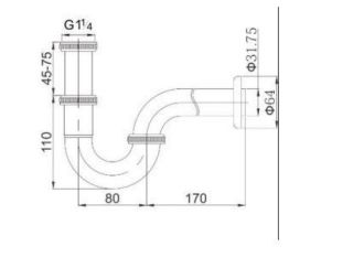Сифон для раковины Creavit SF153 хром