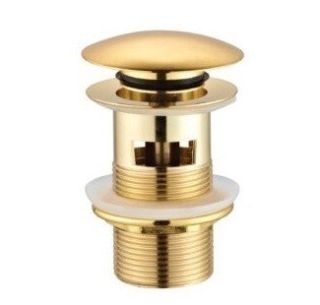 Донный клапан Creavit SF031G с переливом золото