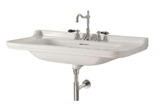 Раковина Kerasan Waldorf  4142K1bi/cr*3 Белая 100 см Раковина Kerasan Waldorf  4142K1bi/cr*3 Белая 100 см