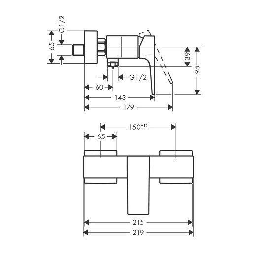 Смеситель для душа Hansgrohe Metropol 32560990