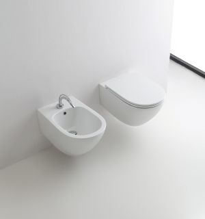 Биде подвесное Kerasan Aquatech 372401*1 Белое Биде подвесное Kerasan Aquatech 372401*1 Белое