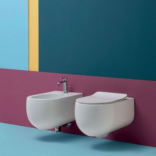 Биде подвесное Kerasan Flo 312330 Белое Биде подвесное Kerasan Flo 312330 Белое