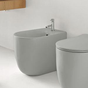 Биде напольное Kerasan Nolita 532059*1 серое