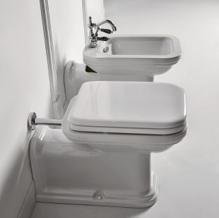 Биде напольное Kerasan Waldorf 4120K1bi/cr*1 белое Биде напольное Kerasan Waldorf 4120K1bi/cr*1 белое