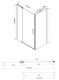 Душевой уголок Vincea Extra VSR-1E809080CL 80/90 x 80 см