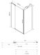 Душевой уголок Vincea Extra VSR-1E111280CL 110/120 x 80 см