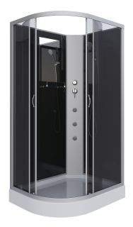 Душевая кабина Niagara NG-3512-14RBKG с гидромассажем 120x80см серебро/тонированное