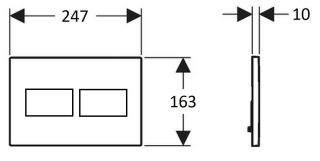 Клавиша смыва Creavit Arc GP8003.00 механическая хром матовый
