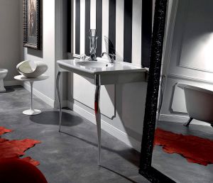 Раковина Kerasan Retro 1049K0 bi*1 cr legs белая 100 см
