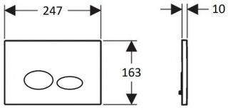 Клавиша смыва Creavit Drop GP2006.00 механическая золото матовое