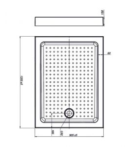 Душевой поддон Vincea VST-3AR-9012 120x 90 см