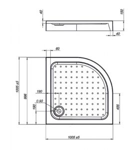Душевой поддон Vincea VST-3AQ-1010 100x 100 см