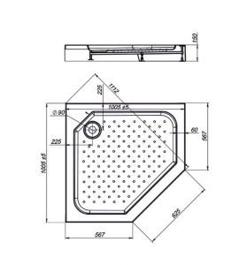 Душевой поддон Vincea VST-3AP-1010 100x 100 см