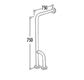 Опорный поручень для унитаза Creavit TB200 75 см