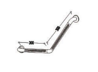 Опорный угловой поручень Creavit TB310 30 см белый