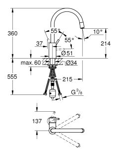 Смеситель для кухни Grohe Concetto 32663003 хром