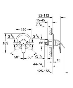 Смеситель для душа Grohe Euroeco  32742000 хром