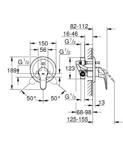Смеситель для душа Grohe Euroeco 32747000 хром