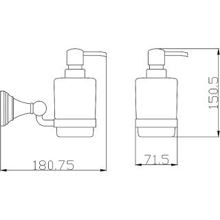 Дозатор для жидкого мыла Rav Slezak Morava MKA0303Z Золото