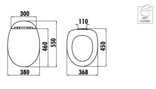 Крышка-сиденье Creavit Foglia KC2703.01.0000E дюропласт с микролифтом