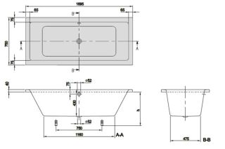 Акриловая ванна Villeroy Boch Targa Plus Duo 170х75 см UBA170NES2V01+U99740000 ножки в комплекте Акриловая ванна Villeroy Boch Targa Plus Duo 170х75 см UBA170NES2V01+U99740000 ножки в комплекте