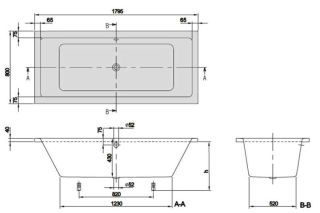 Акриловая ванна Villeroy Boch Targa Plus Duo 180х80 UBA180NES2V01+U99740000 см ножки в комплекте Акриловая ванна Villeroy Boch Targa Plus Duo 180х80 UBA180NES2V01+U99740000 см ножки в комплекте