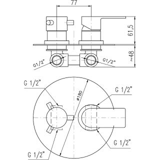 Смеситель для душа Rav Slezak Vltava VT486K Хром