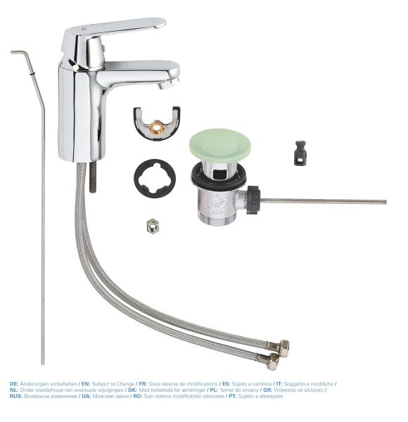 Смеситель для раковины GROHE Eurosmart Cosmopolitan с донным клапаном хром 32825000