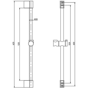 Душевая штанга Rav Slezak PD0015CMAT черный