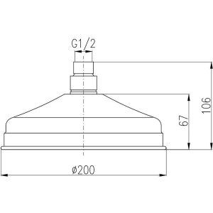 Верхний душ Rav Slezak KS0020CMAT черный