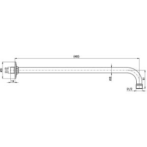 Излив для головного душа Rav Slezak MD0150CMAT черный