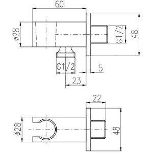 Шланговое подсоединение Rav Slezak MD0750Z золото