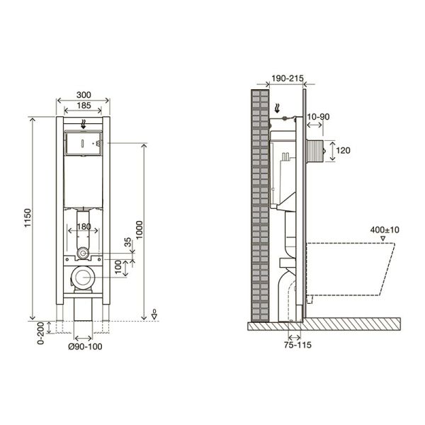 Система инсталляции  Jacob Delafon E33130RU-NF
