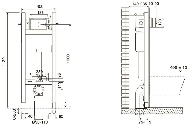 Система инсталляции  Jacob Delafon E33131RU-NF