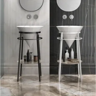 Металлическая структура-консоль Kerama Marazzi Cono CO.44\WHT.M 44 см белый матовый Металлическая структура-консоль Kerama Marazzi Cono CO.44\WHT.M 44 см белый матовый