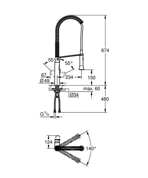 Смеситель для кухни Grohe K7 32950000 хром