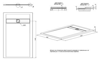 Душевой поддон Allen Brau Infinity 8.21005-AM Антрацит 140x90 Душевой поддон Allen Brau Infinity 8.21005-AM Антрацит 140x90