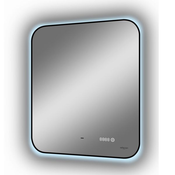Зеркало Reflexion Black View RF4002BV с фоновой подсветкой бесконтактным сенсором черной окантовкой 60х70