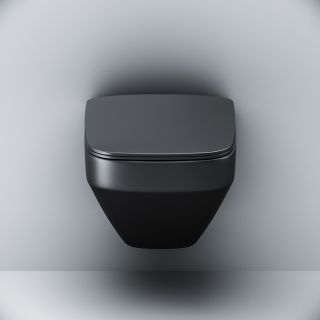 Унитаз подвесной Am.Pm Inspire 2.0 FlashClean с сиденьем микролифт чёрный матовый C50A1700MBSC Унитаз подвесной Am.Pm Inspire 2.0 FlashClean с сиденьем микролифт чёрный матовый C50A1700MBSC