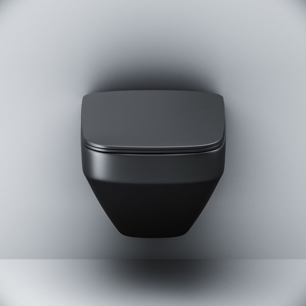 Унитаз подвесной Am.Pm Inspire 2.0 FlashClean с сиденьем микролифт чёрный матовый C50A1700MBSC