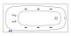 Гидромассажная ванна Whitecross Layla 0102.180080.100.LINE.GL 180x80см Line золото