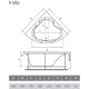 Акриловая ванна Vayer Iryda 150x150 Гл000006822 без гидромассажа