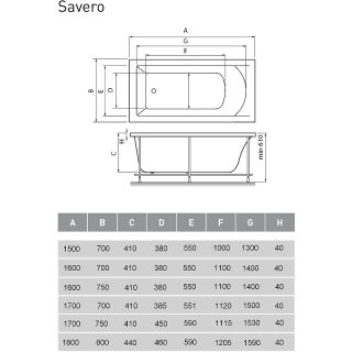Акриловая ванна Vayer Savero 180x80 Гл000009147 без гидромассажа Акриловая ванна Vayer Savero 180x80 Гл000009147 без гидромассажа