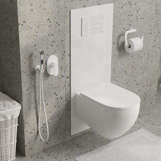 Гигиенический душ со смесителем WasserKRAFT Mindel A85056 со шлангом 150 см белый матовый