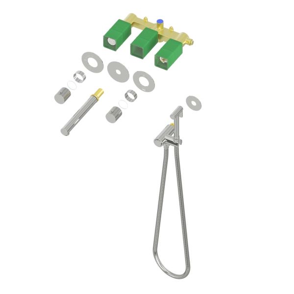 Смеситель встраиваемый для раковины Timo Saona 2383/00SM с гигиеническим душем хром