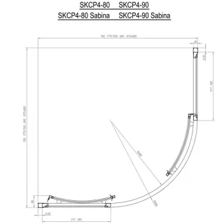 Душевой уголок Ravak Supernova SKKP4-90 3117O102ZG 90x90 см профиль белый стекло Grape