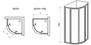 Душевой уголок Ravak Supernova SKKP4-90 3117O102ZG 90x90 см профиль белый стекло Grape