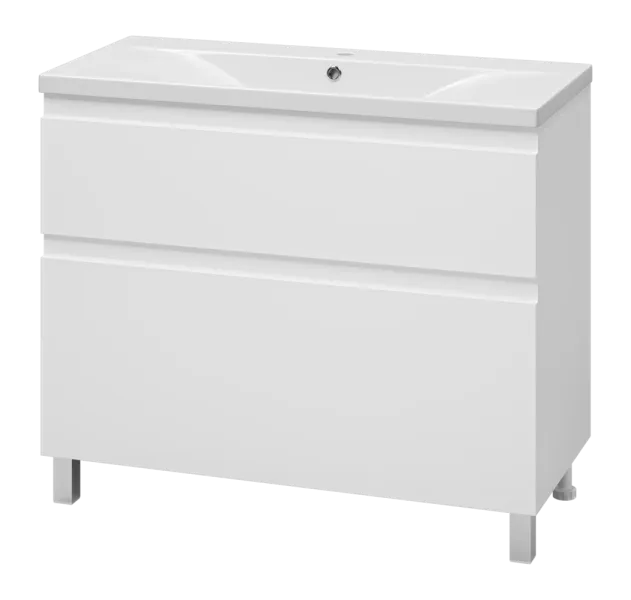 Напольная тумба под раковину Misty Лаки 100 см П-Лак-01100-0112Я белый