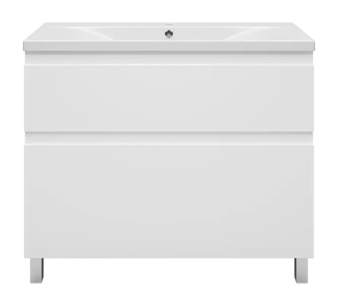 Напольная тумба под раковину Misty Лаки 100 см П-Лак-01100-0112Я белый
