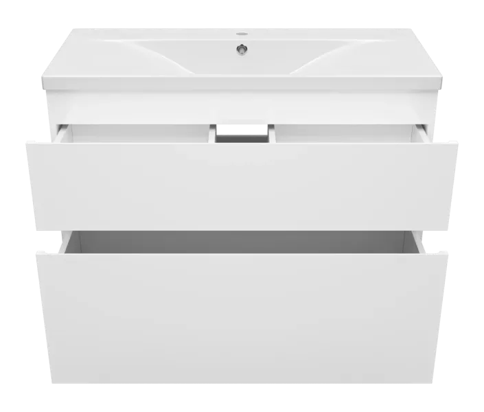 Напольная тумба под раковину Misty Лаки 100 см П-Лак-01100-0112Я белый